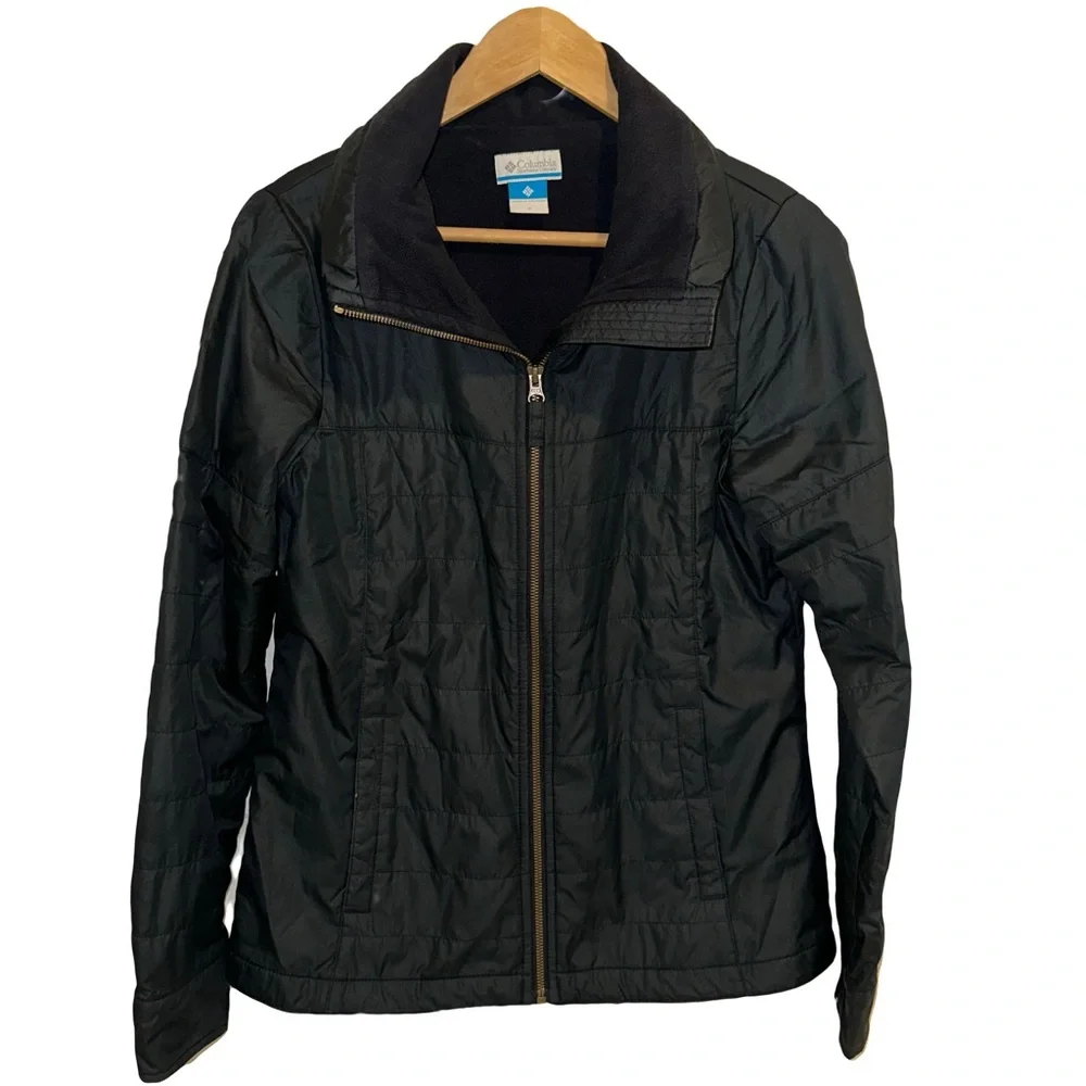 Black Columbia Fleece Lined Jacket Size S - Picture 1 of 6